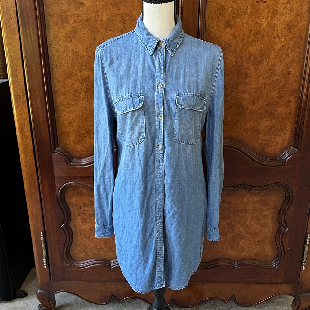 Chico's Light Blue Button Town Shirt